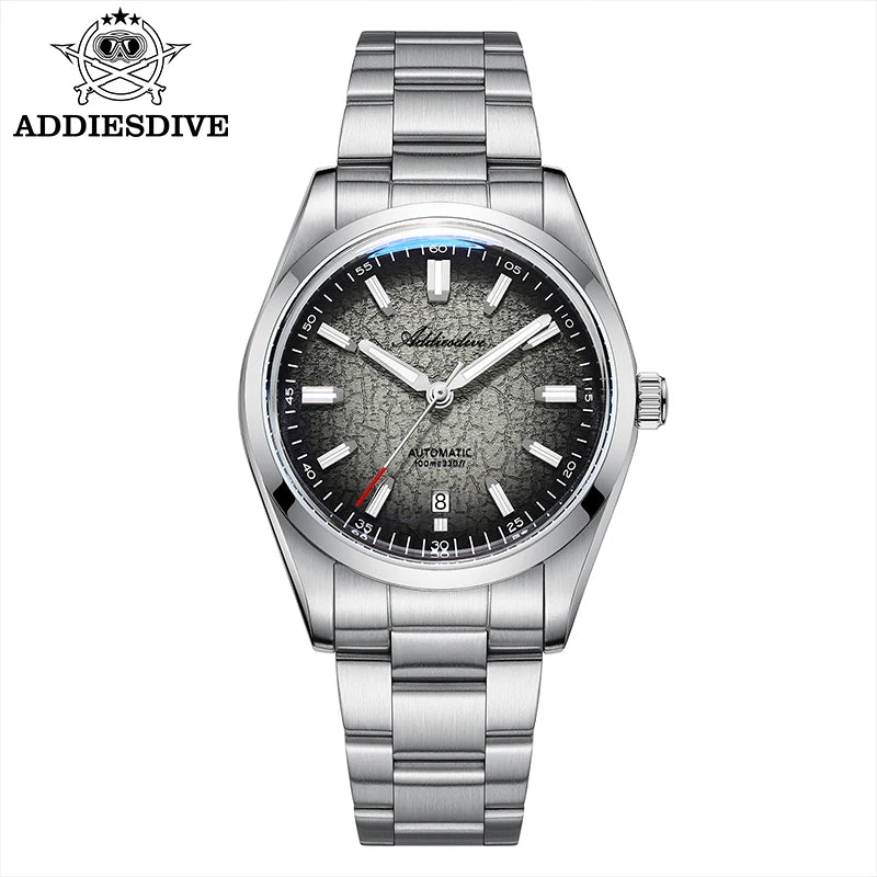 ADDIESDIVE 2026 New Luxury Personalized Watches 10BBar Bubble Mirror Glass Steel Analog Watches Super Luminous Mechanical Watch