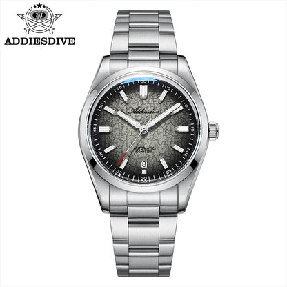 ADDIESDIVE 2026 New Luxury Personalized Watches 10BBar Bubble Mirror Glass Steel Analog Watches Super Luminous Mechanical Watch