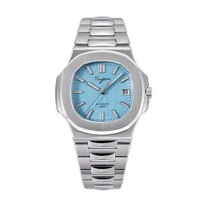 Orologio da uomo Sugess automatico meccanico, movimento Miyota 9015, quadrante MOP, luminoso, impermeabile 5bar, bracciale di lusso S466