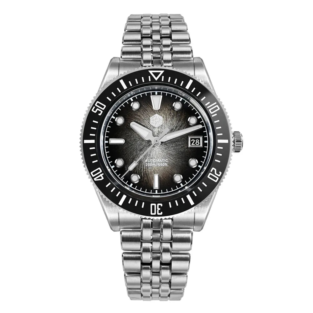 San Martin 37.5mm 40mm Enamel Spiral Vortex Dial Men Luxury Diver Watch Miyota 9015 Automatic Mechanical Waterproof 200m SN0148