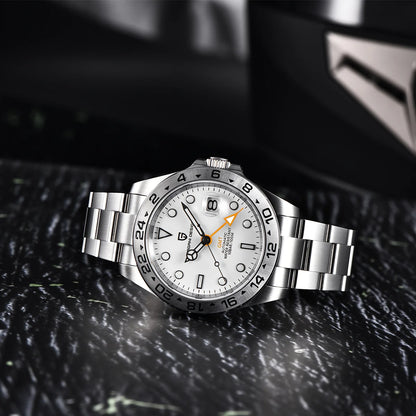 Pagani Design 2026 Nuovo orologio subacqueo da uomo 42mm in zaffiro, automatico meccanico GMT, impermeabile 100m PD1682