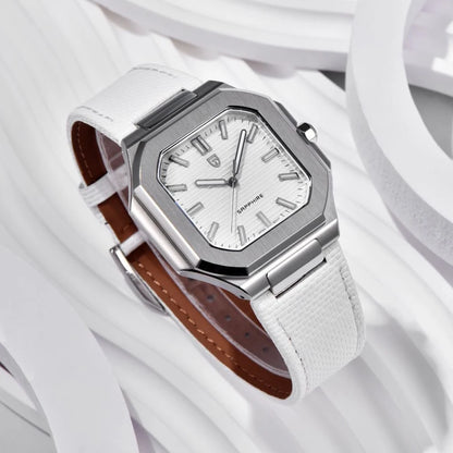 Reloj de lujo cuadrado de cuarzo PAGANI DESIGN 2026 para hombre, cristal de zafiro AR, movimiento japonés, luminoso, acero 316L completo