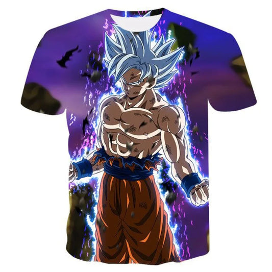 Hot Sale Anime Son Goku Vegeta T-shirt Adult T-shirts Kids Dragon Ball T Shirt Boy Tops Tee Children Clothes Summer Short Sleeve