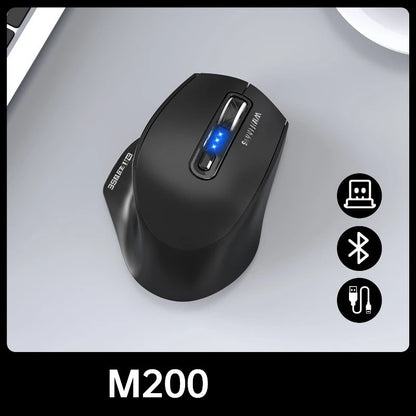 Ratón USB con cable, retroiluminación RGB, silencioso, ergonómico y DPI ajustable para ordenador de sobremesa, portátil, PC, oficina, gaming, hogar y uso diario en el trabajo