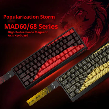 FGG MADLIONS MAD 60/68 Pro Teclado mecánico con interruptor magnético, cableado, 68%, teclados gaming con Rapid Trigger RGB, teclados personalizados