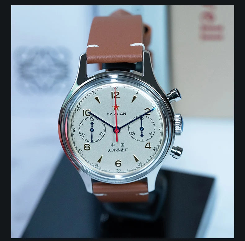 Relógio mecânico masculino Seagull 1963 International Edition Pilot Clock ST1901, cronógrafo retro de pulso, aviação da Força Aérea, novo