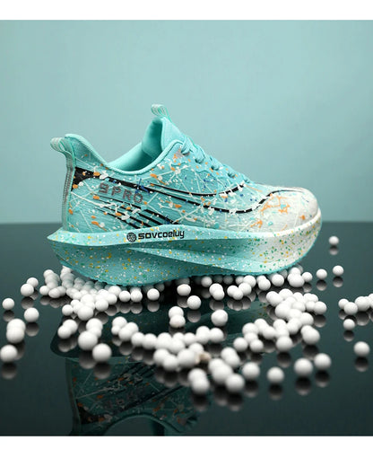 Zapatillas de running para hombre y mujer con placa de carbono, amortiguación para maratón, deportivas, transpirables, ligeras, cómodas y antideslizantes