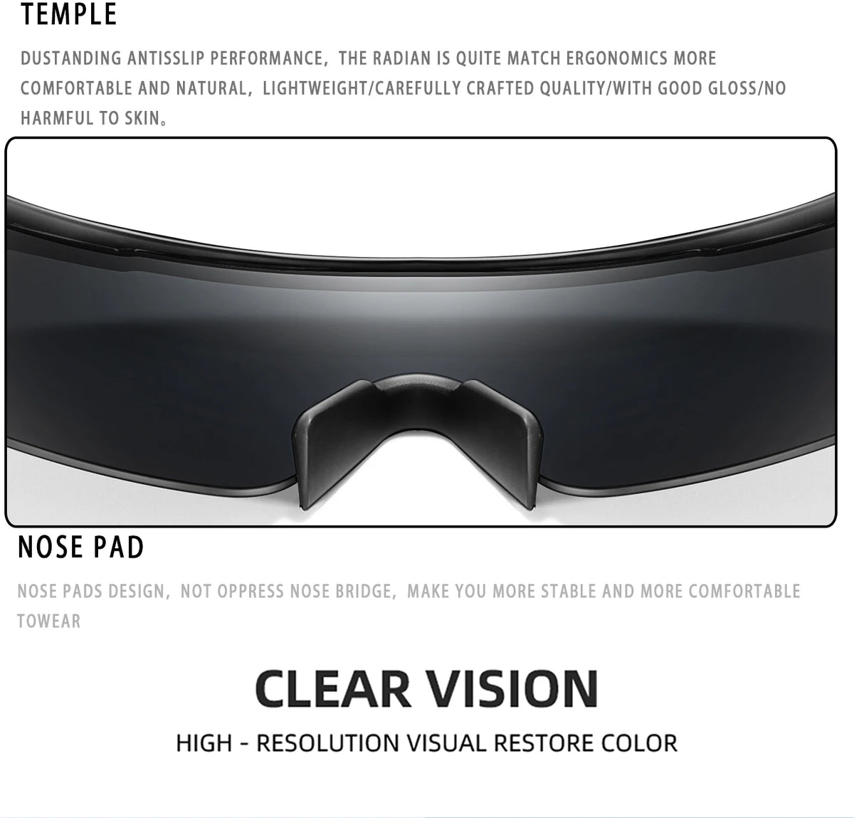 3 Pairs Fishing Sunglasses Men and Women Square Oversize Windproof Shades with UV Protection for Outdoor Cycling Hiking