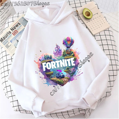 Abrigos con capucha para niños Fortnites, sudaderas anime Fortress Night, sudaderas con capucha de juego para primavera y otoño, ropa deportiva infantil, regalo