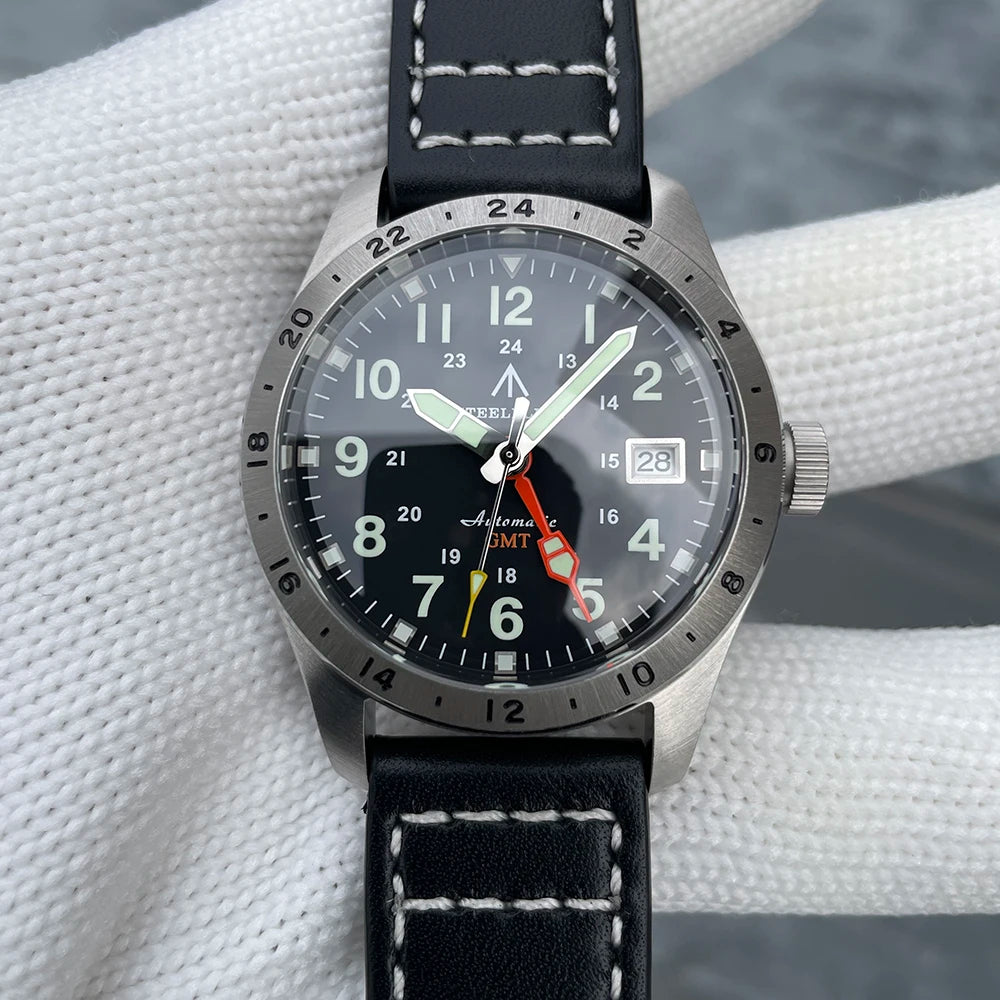 Relógio de pulso mecânico STEELFLIER Official SF792 GMT, movimento NH34, luminescência Super BGW9 C3, resistente à água até 200M, relógio de mergulho de luxo para homem