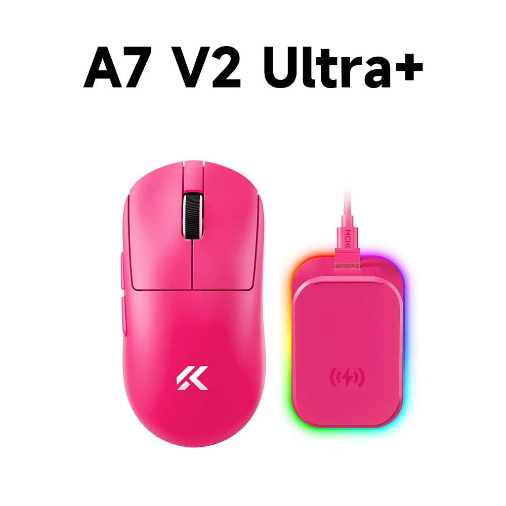 MCHOSE A7 V2 Lightweight Wireless Gaming Mouse, PAW3950 Sensor, Dual 8000Hz Polling Rate, 42,000 DPI Esports Gaming Mouse for PC & Office