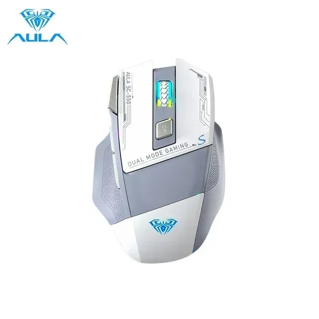 AULA SC550 bezprzewodowa mysz gamingowa dual-mode, ładowalna, podświetlana mechaniczna mysz gamingowa do komputera stacjonarnego/laptopa, mysz USB do e-sportu