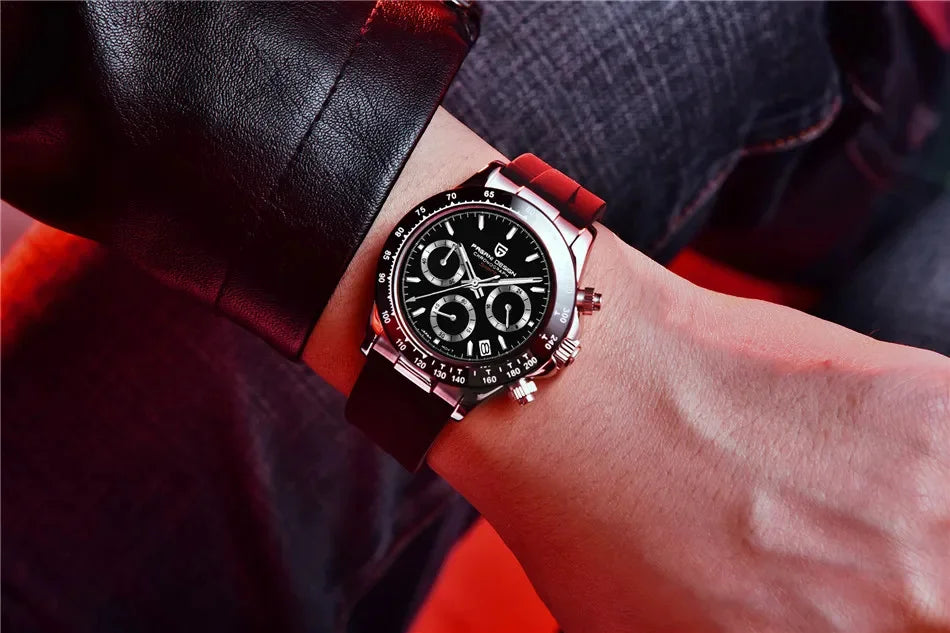 Nuovo originale PAGANI DESIGN PD-1664 orologio da uomo di lusso, movimento al quarzo giapponese VK63, zaffiro, impermeabile, cronografo, oro
