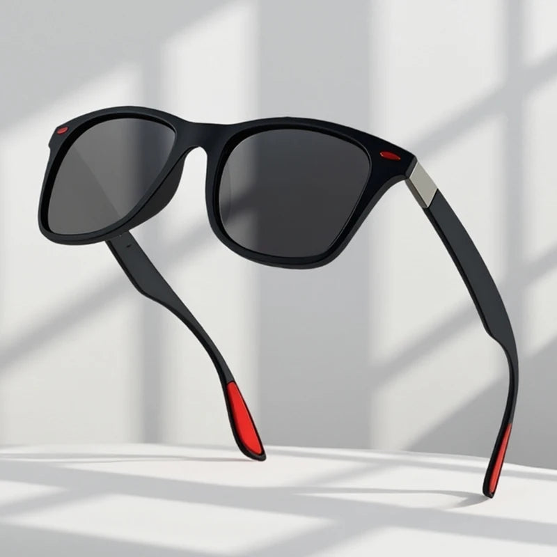 Hot Sale Polarized Sunglasses Men Women Classic Square Plastic Driving Sun Glasses Male Fashion Black Travelling Shades UV400