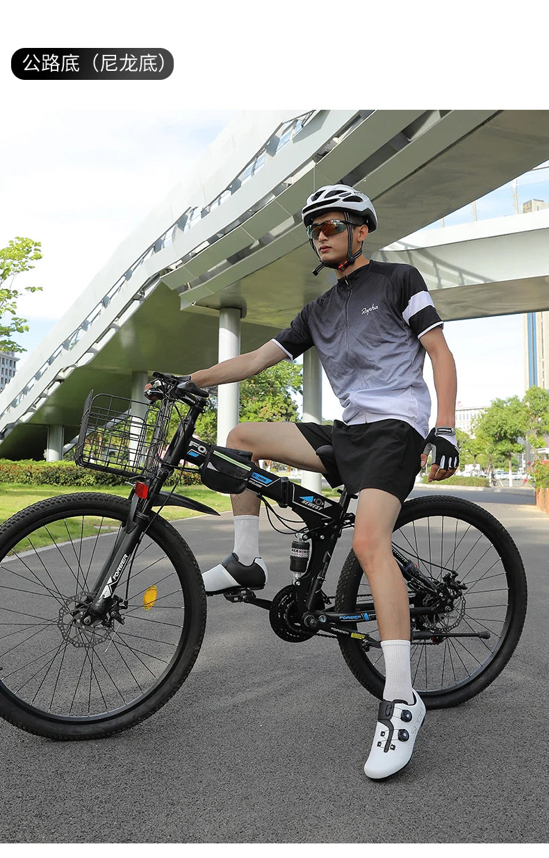 Zapatillas de ciclismo ultraligeras, transpirables y ligeras, con suelas rígidas compatibles con SPD para entrenamiento y competición en bicicleta de carretera y montaña
