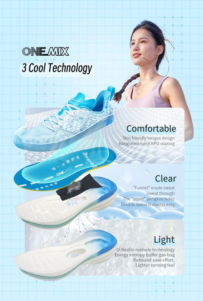 ONEMIX 2025 Chinese Sports Shoes New Shock-absorbent Men Running Shoes Non-slip Breathable Lightweight Outdoor Women Sneaker