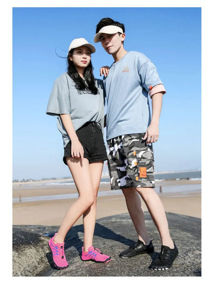 EOCENE men and women barefoot outdoor sports aqua shoes, quick-dry beach swimming fitness wading hiking cycling water sneakers