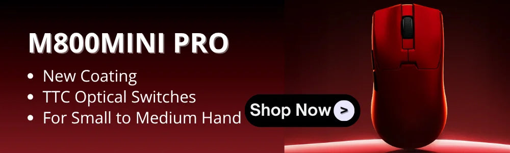 Delux M900PRO Versione ultraleggera Mouse gaming wireless ergonomico 1K/8K Polling Rate 50g PAW3395 per gamer PC destrorsi con mano grande
