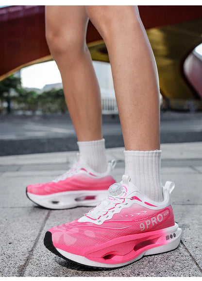 Zapatillas de running para hombre y mujer, transpirables, deportivas de competición, con amortiguación de carbono, ligeras, para jogging y entrenamiento masculino
