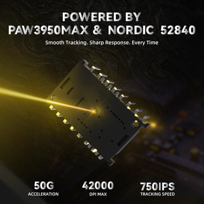 Mouse gaming wireless ATTACK SHARK R11 ULTRA in fibra di carbonio, 8000Hz, PAW3950MAX, 42000DPI, ultraleggero 49g, 20000FPS, Nordic 52840