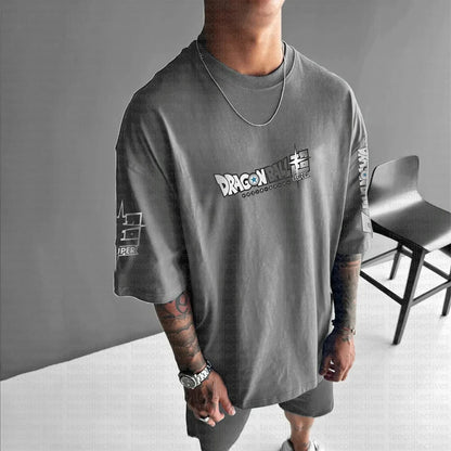 Camiseta de verano 2025 Son Goku Dragon Ball Anime para hombre, estilo Harajuku oversize retro urbano, tops unisex informales holgados de manga corta para mujer