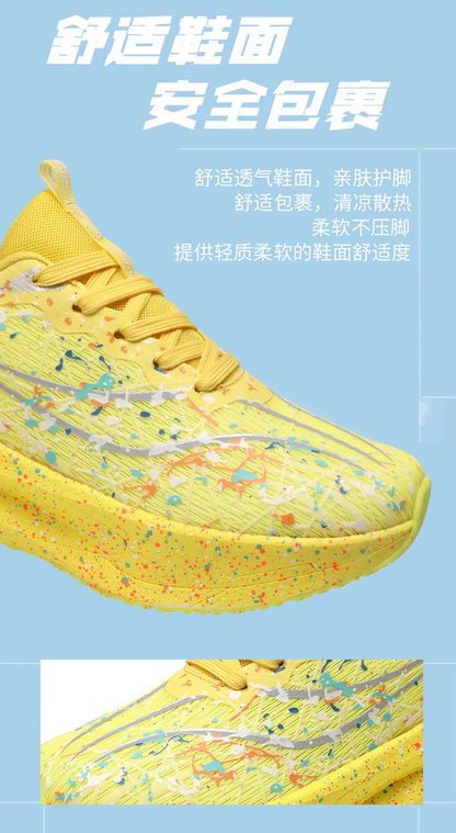 Zapatillas de running para hombre y mujer con placa de carbono, amortiguación para maratón, deportivas, transpirables, ligeras, cómodas y antideslizantes