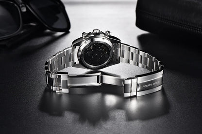 Reloj mecánico automático PAGANI DESIGN para hombre, de acero inoxidable, resistente al agua 10Bar, deportivo, de lujo casual para hombre