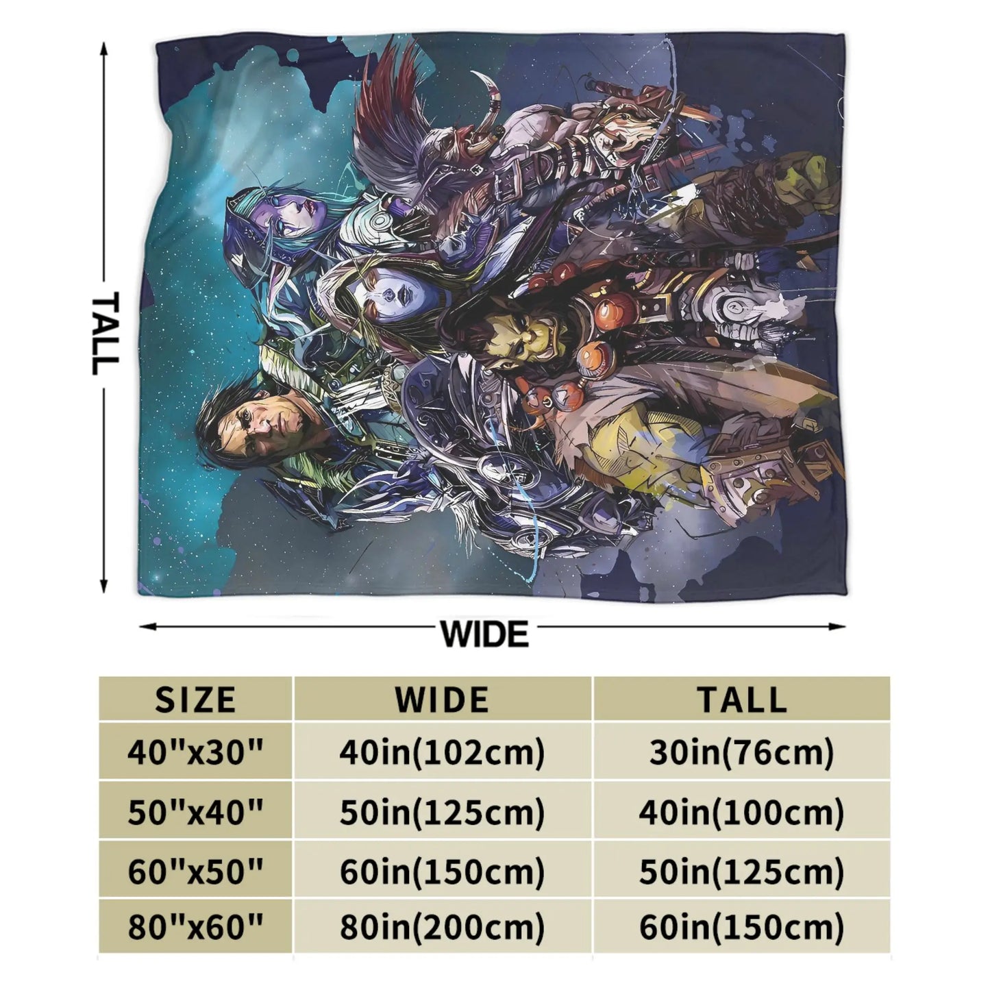WOW World of Warcraft Arthas Retro Game Flannel Blanket  Super Warm Throw Blanket for Bedroom Camping Bedspread Sofa Bed Cover