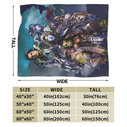 WOW World of Warcraft Arthas Retro Game Flannel Blanket  Super Warm Throw Blanket for Bedroom Camping Bedspread Sofa Bed Cover
