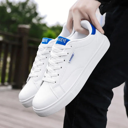 Scarpe casual da skateboard da uomo, scarpe bianche per il tempo libero all’aperto, sneakers traspiranti da camminata, scarpe basse, scarpe da uomo 39-48
