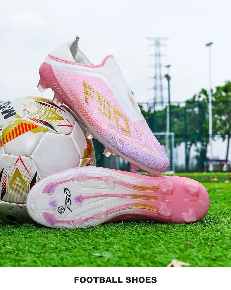New Men Soccer Shoes Hot-selling Grass Cleats High-quality Match Outdoor Football Boots Non-Slip Boys Sneakers High-top Light