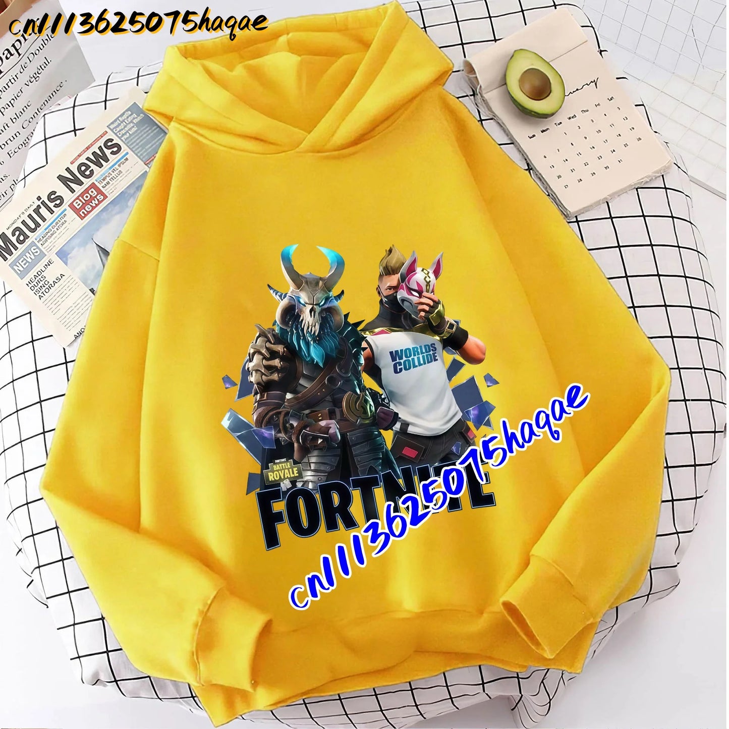 FORTNITED Felpa con cappuccio a maniche lunghe per bambini, bambine e ragazzi, streetwear, pullover, stile anime, top moda per bambini, idea regalo