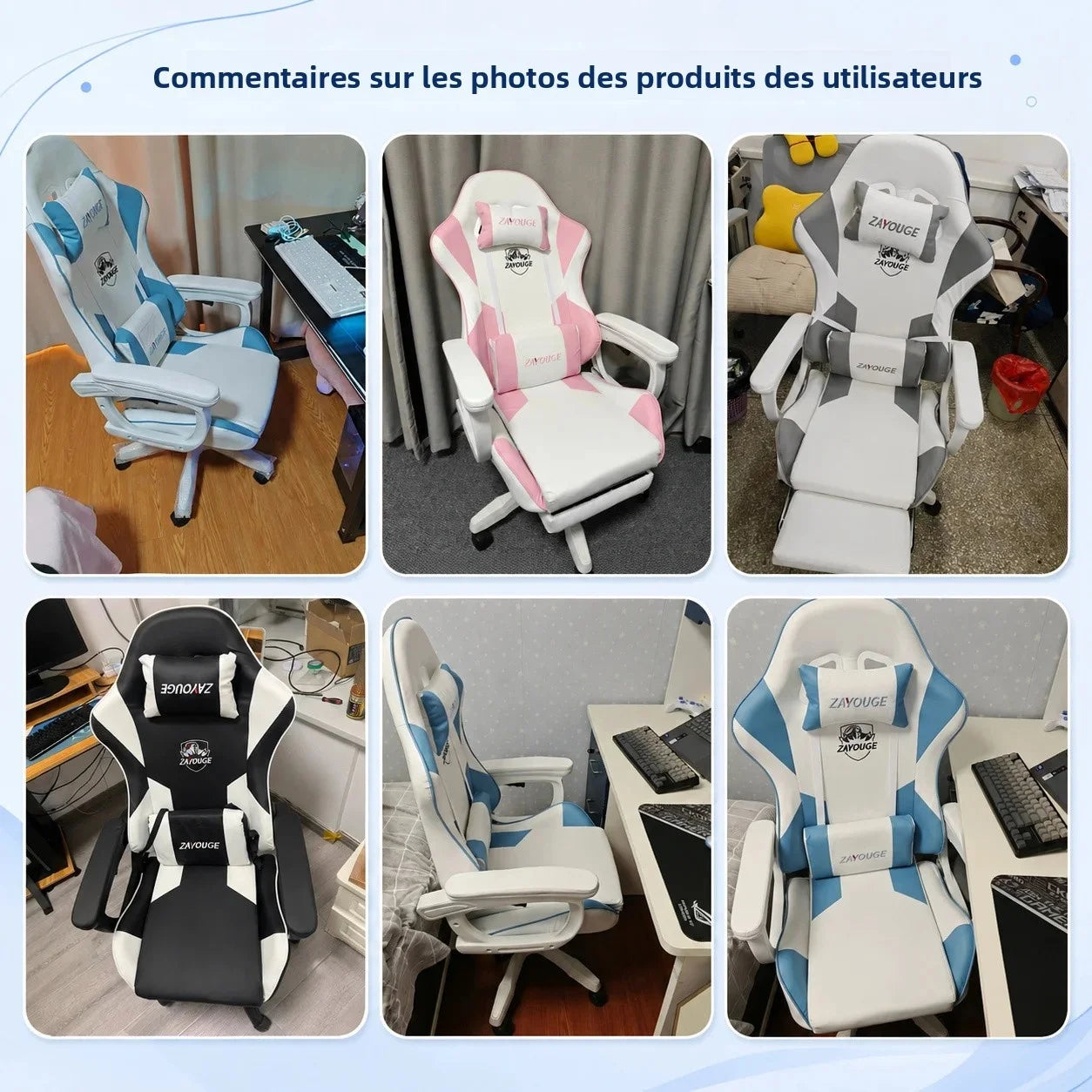 Cadeira de Escritório Gaming Reclinável AOLIVIYA para Computador em Casa, Rotativa, com Elevação, Encosto e Apoio para Pés, para Cybercafé e E-Sports