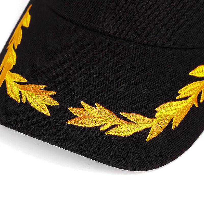 Cappellino da baseball regolabile da uomo con logo personalizzato, per primavera e autunno, ricamo a spiga di grano tinta unita, cappellino trucker fashion da donna, cappello con visiera FS parasole