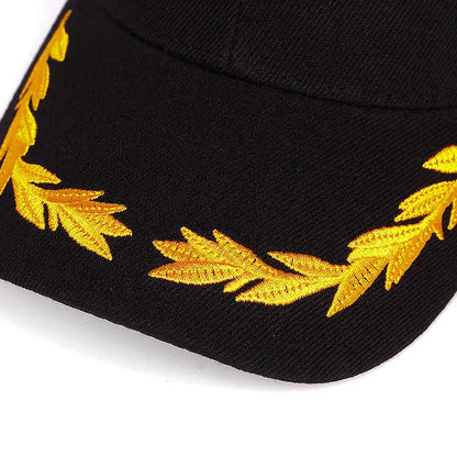 Cappellino da baseball regolabile da uomo con logo personalizzato, per primavera e autunno, ricamo a spiga di grano tinta unita, cappellino trucker fashion da donna, cappello con visiera FS parasole