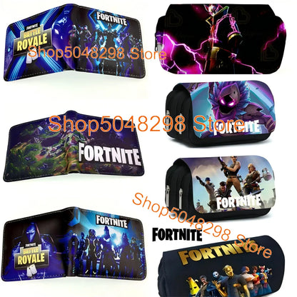 Estuche grande de lona kawaii para lápices, estuche para bolígrafos para niños y niñas, estampado Fortnite, material escolar, papelería para adolescentes, regalo de cumpleaños