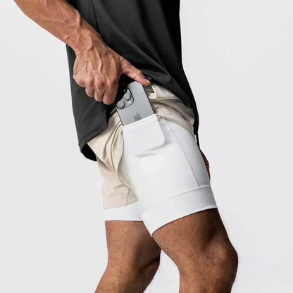Pantaloncini da palestra da uomo Anime Demon Slayer ad asciugatura rapida, pantaloncini doppio strato 2 in 1, sportswear Y2K estate 2026, streetwear traspirante
