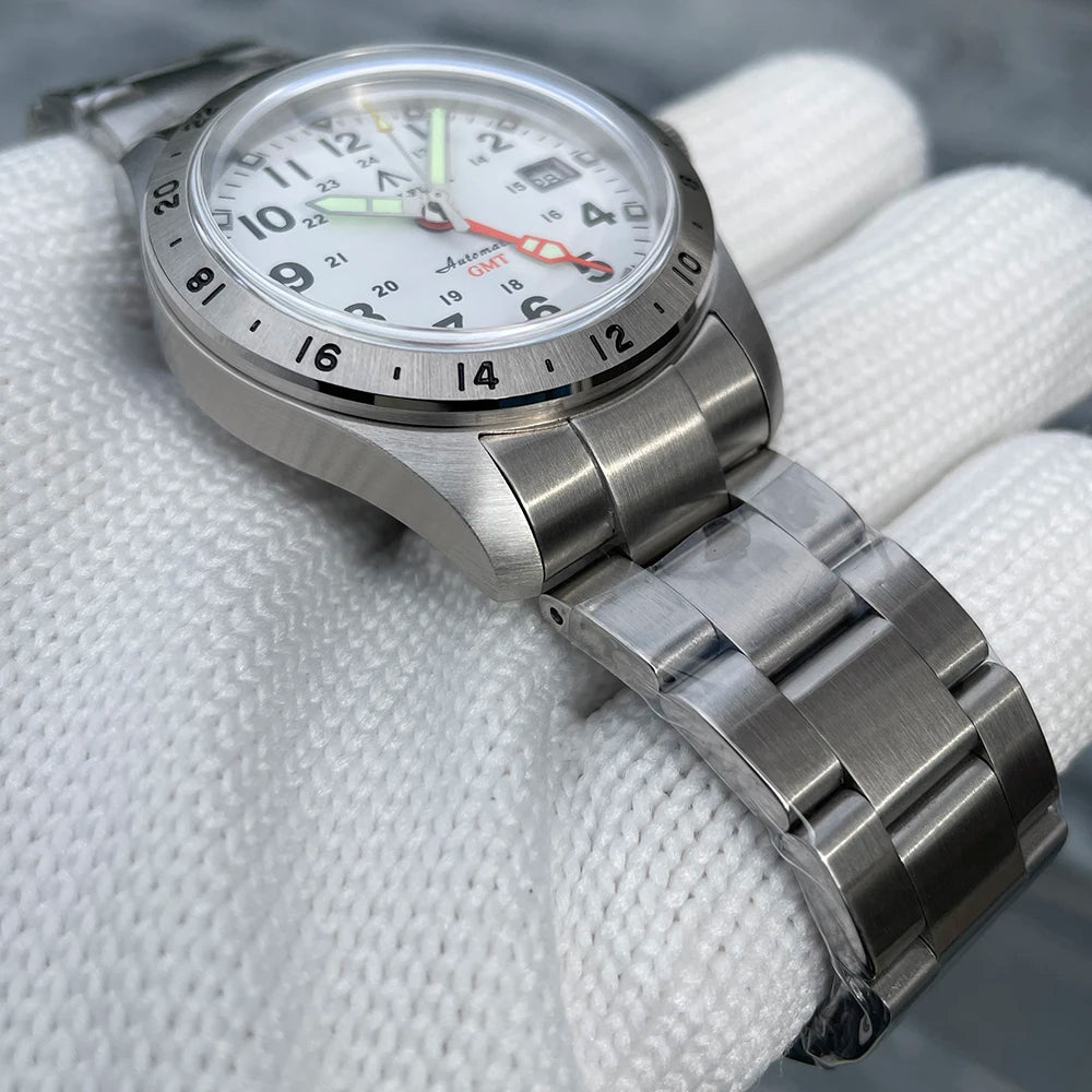 Relógio de pulso mecânico STEELFLIER Official SF792 GMT, movimento NH34, luminescência Super BGW9 C3, resistente à água até 200M, relógio de mergulho de luxo para homem