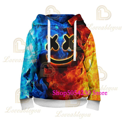 Sudadera con capucha de Fortnite con llama impresa en 3D, estilo Battle Royale de dibujos animados, para hombre y mujer, camiseta con capucha de héroe de videojuego para adolescentes