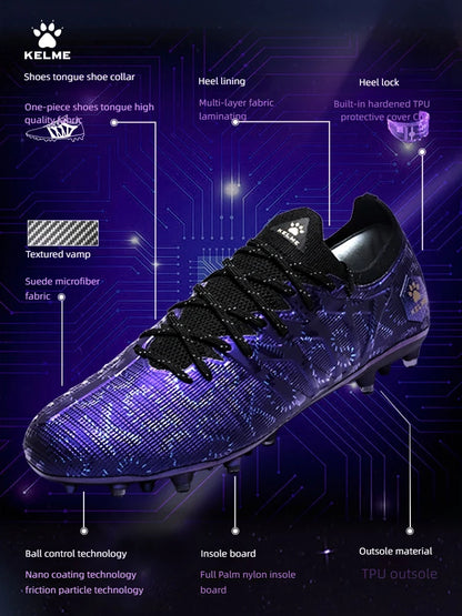 Zapatillas de fútbol KELME para adulto, modelo Men's Disease Electric 3.0, tacos cortos MG, calzado profesional transpirable para partidos y entrenamientos