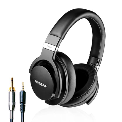 Auriculares de monitorización profesional Takstar PRO82 – Auriculares de estudio HiFi estéreo con cable para grabación, gaming y sonido preciso con graves ajustables