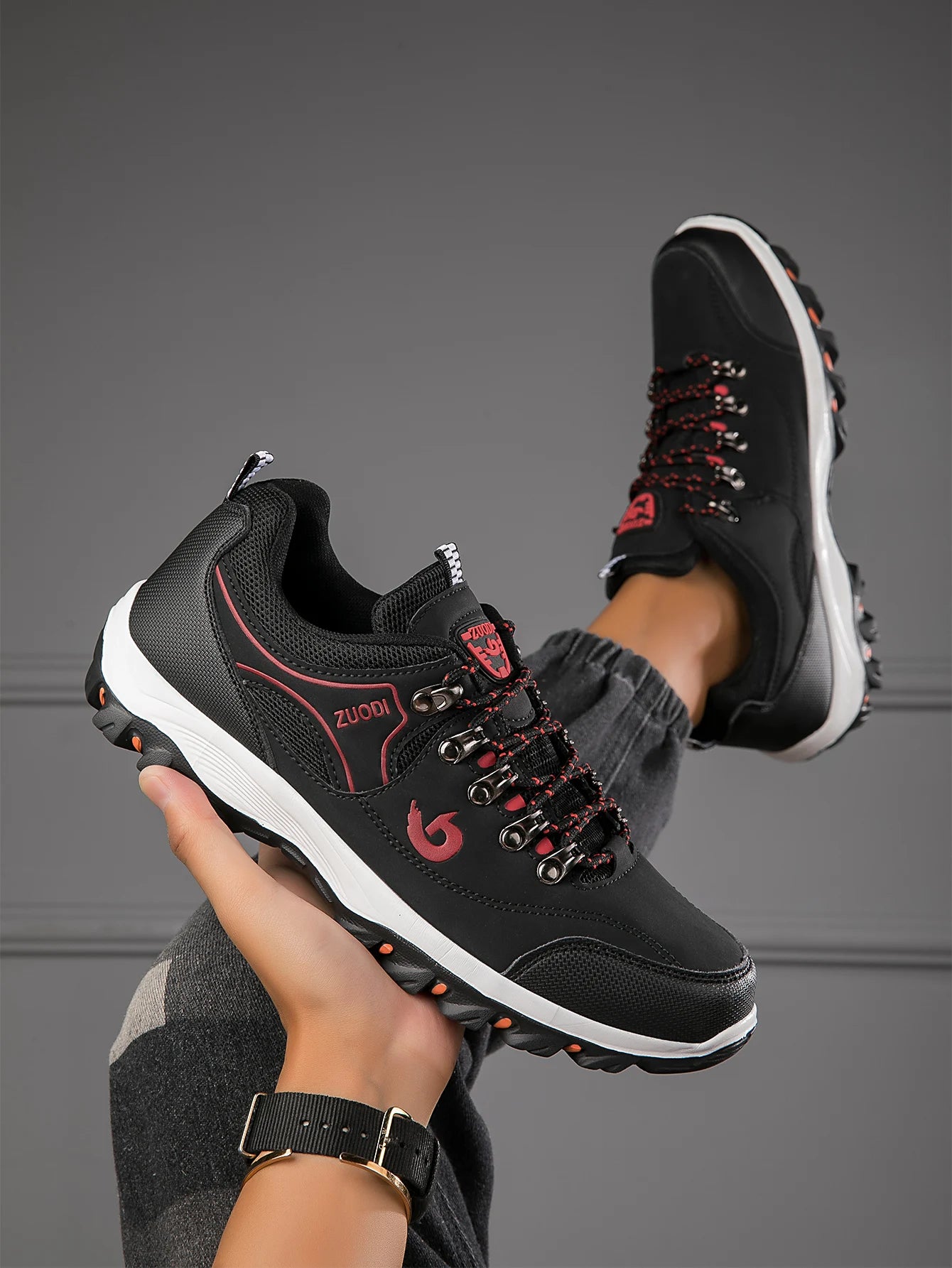 Zapatillas de senderismo para hombre nuevas, transpirables, ultraligeras y antideslizantes, para deportes al aire libre, camping y running