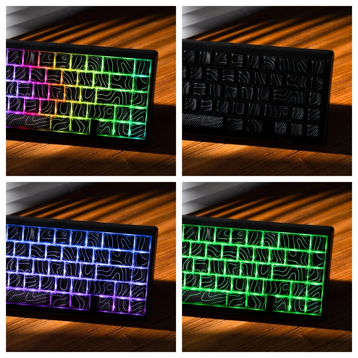 XVX M67 JadeStone Mechanical Keyboard With IMD-Tech Keycaps Hot Swappable Gasket Tri-Mode Custom RGB Wireless Keyboard 65%