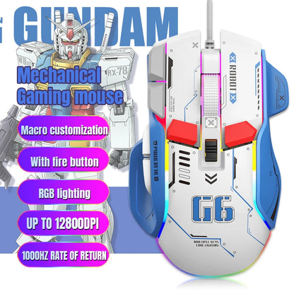 Mouse gaming cablato programmabile di fascia alta 12800dpi 12 tasti RGB per Windows IOS Home Office Laptop PC