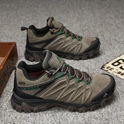 HIKEUP Scarpe da trekking in pelle di alta qualità, resistenti, da outdoor sportivo, da uomo, con lacci, per escursionismo, arrampicata e caccia