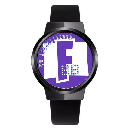 Reloj Fortnite de moda cute, cartoon y kawaii personalizado con luz nocturna LED táctil, reloj electrónico para estudiantes, regalo para amigos