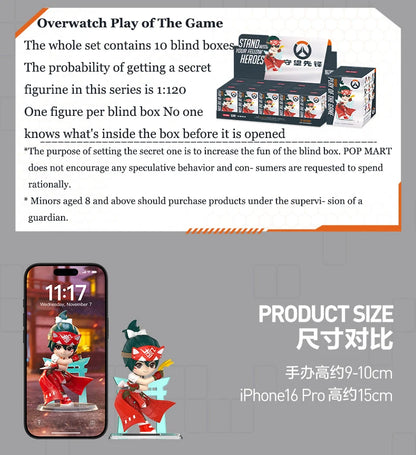 POP MART Overwatch Play of The Game Series Original Blind Box Surprise Mystery Box Cute Anime Action Figure Ornaments Figurines