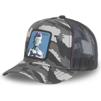 Dragon Ball Buu Goku-kasket – sommerrejse-kasket med skygge til mænd, broderet, hiphop-stil, solskærm, justerbar trucker-meshkasket