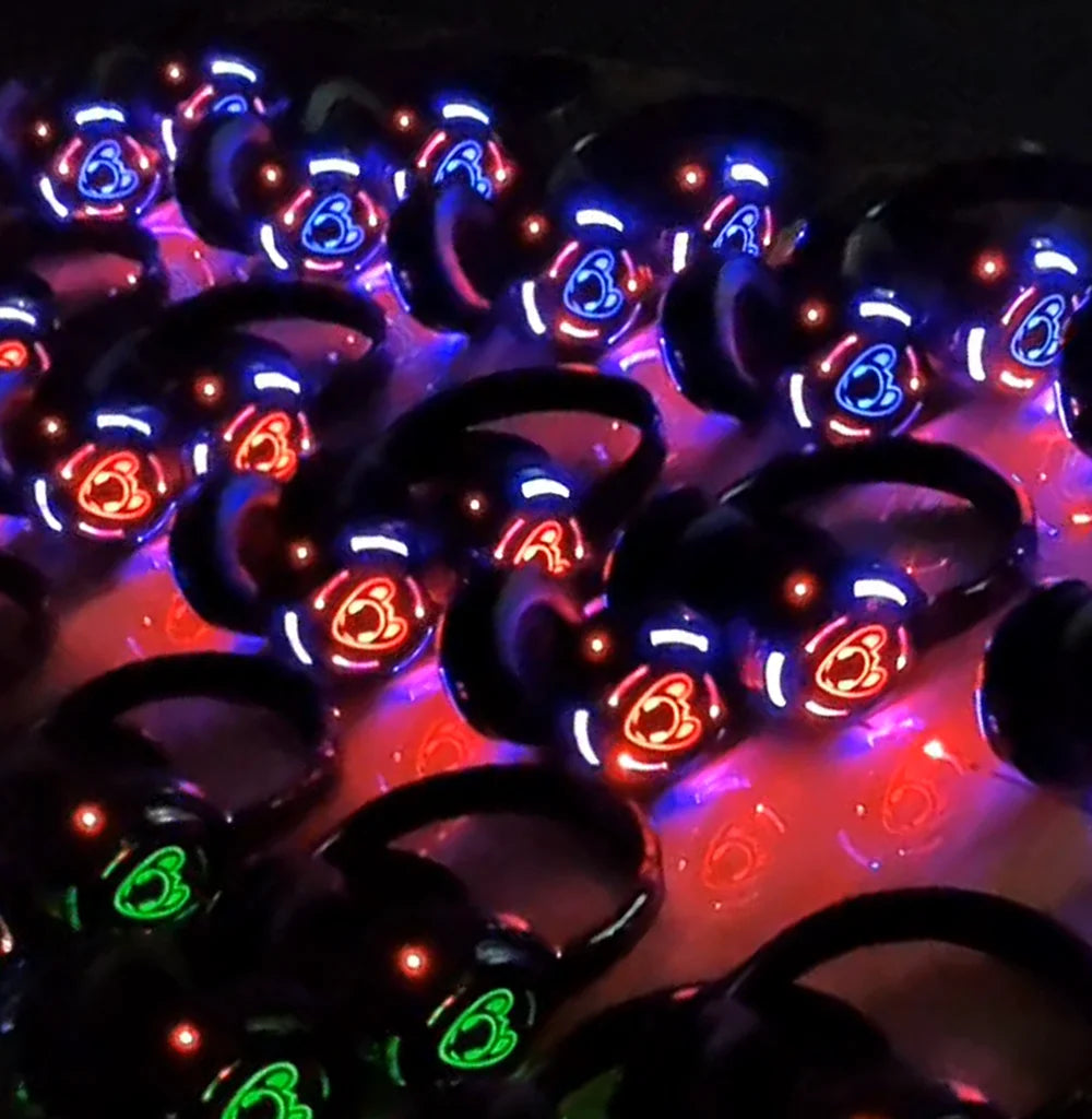 Auriculares inalámbricos Silent Disco RF LED para DJ y fiestas 863–865MHz/915MHz con iluminación LED de 3 canales y batería de 10H