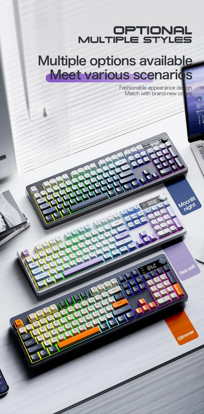 XUNFOX  TK100 wireless 2.4 keyboard Bluetooth dual-mode game silent office notebook universal keyboard